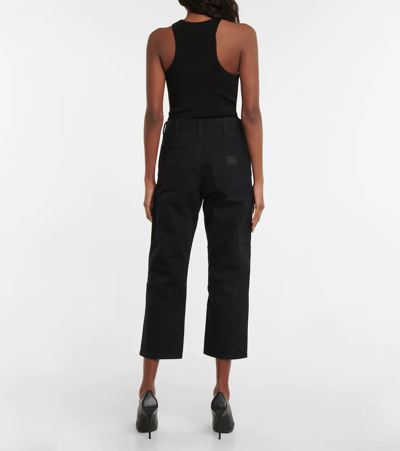 Wardrobe.nyc X Carhartt Wip High-rise Cropped Jeans In Black