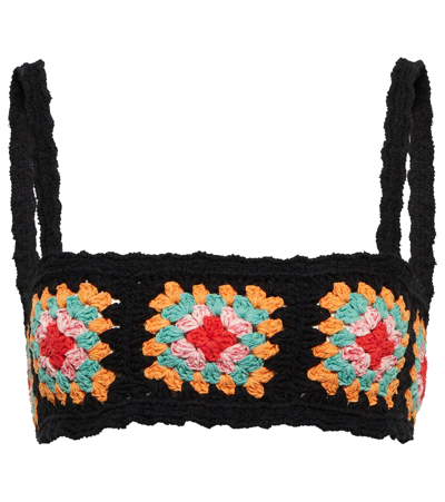 Shop Alanui Take It Easy Crochet Bralette In Multicolor