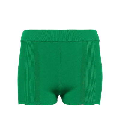 Shop Jacquemus Le Short Basgia Knit Shorts In Green