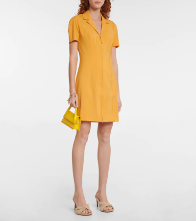 Shop Jacquemus La Robe Tangelo Wool-blend Minidress In Orange