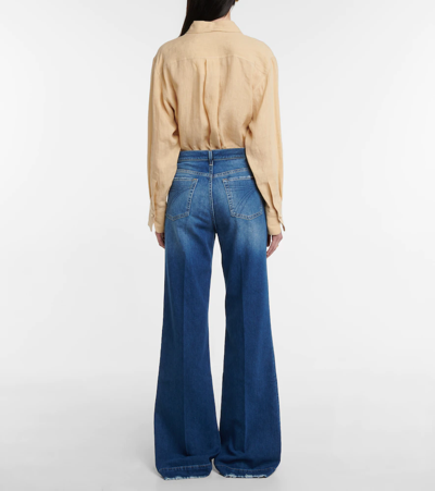 Shop 7 For All Mankind Modern Dojo Flared Jeans In Raindrop