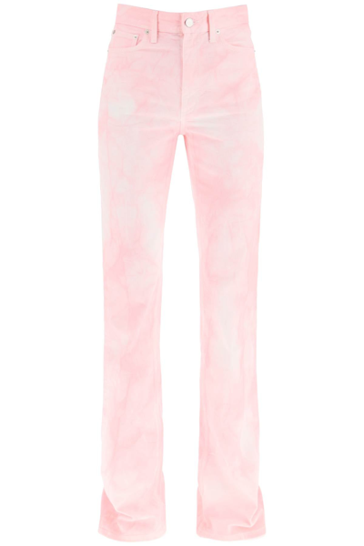 Shop Alessandra Rich Tie-dye Flared Jeans In Pink