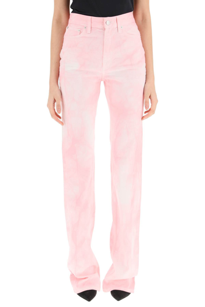 Shop Alessandra Rich Tie-dye Flared Jeans In Pink