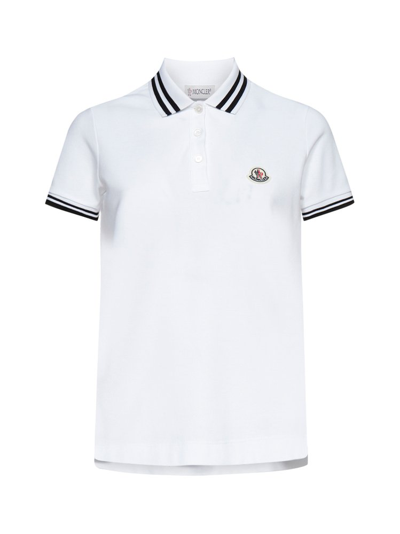 Shop Moncler Logo Embroidered Short In White