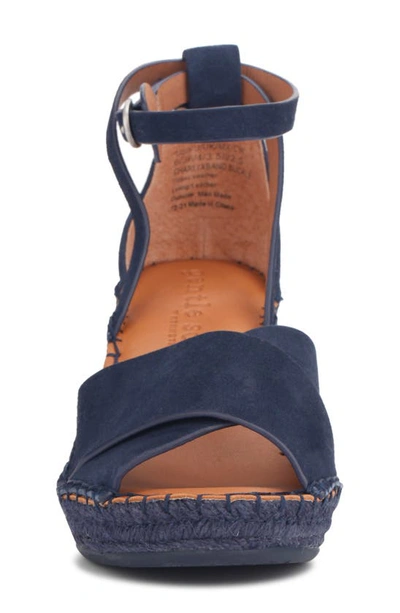 Shop Gentle Souls Signature Charli X Wedge Sandal In Pageant Blue