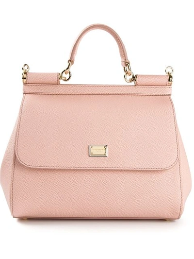 Dolce & Gabbana Sicily Large Tote In Rosa