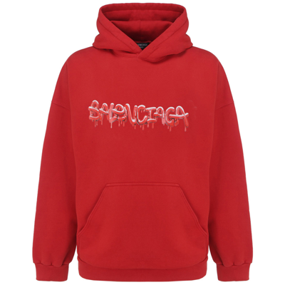 Shop Balenciaga Men's Hoodie Sweatshirt Sweat  Slime In Red