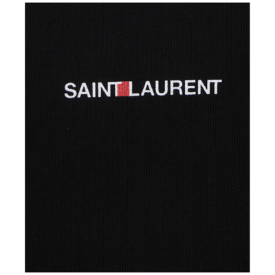 Shop Saint Laurent Women's Sweatshirt Hood Hoodie In Black