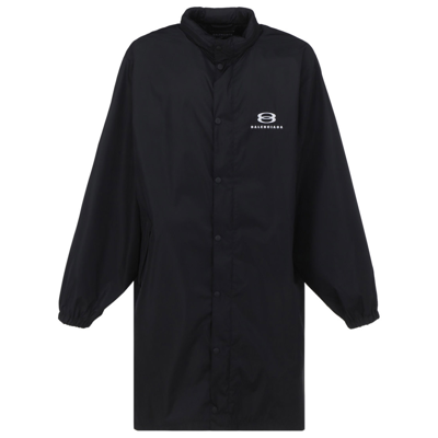 Shop Balenciaga Men's Raincoat In Black