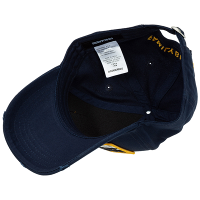 Shop Dsquared2 Adjustable Men's Cotton Hat Baseball Cap   D2 In Blue