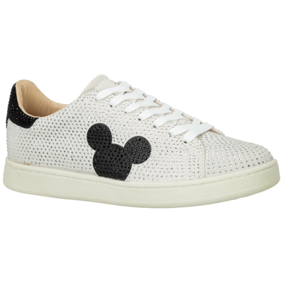 Shop Moa Master Of Arts Women's Shoes Suede Trainers Sneakers  Disney Mickey Mouse Gallery Limited Edition In Beige