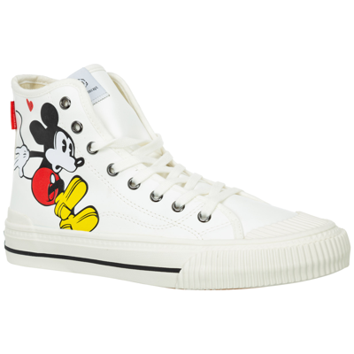 Shop Moa Master Of Arts Women's Shoes High Top Trainers Sneakers   Disney Mickey Mouse In White