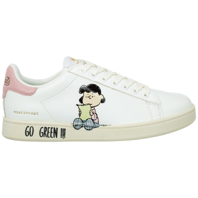 Shop Moa Master Of Arts Women's Shoes Trainers Sneakers   Peanuts Snoopy And Lucy Gallery In White