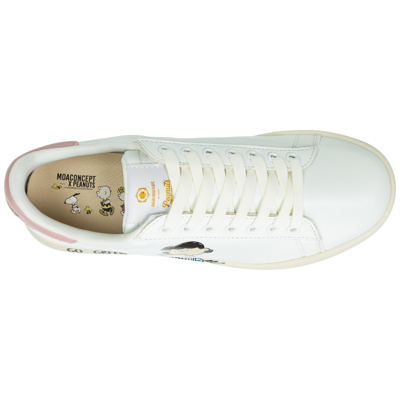 Shop Moa Master Of Arts Women's Shoes Trainers Sneakers   Peanuts Snoopy And Lucy Gallery In White