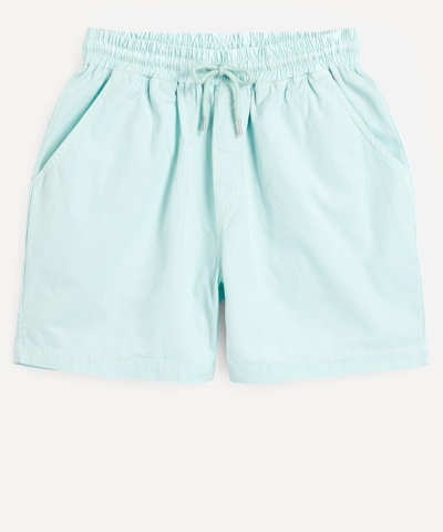 Shop Colorful Standard Organic Twill Shorts In Light Aqua