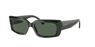 Shop Vogue Eyewear Woman Sunglasses Vo5440s In Dark Green
