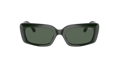 Shop Vogue Eyewear Woman Sunglasses Vo5440s In Dark Green