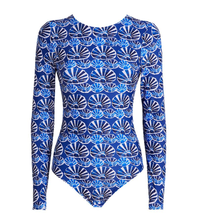 Shop La Doublej Reversible Surf Suit In Blue