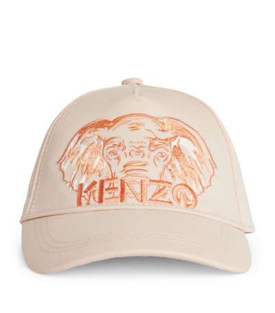 Shop Kenzo Elephant Baseball Cap In Pink