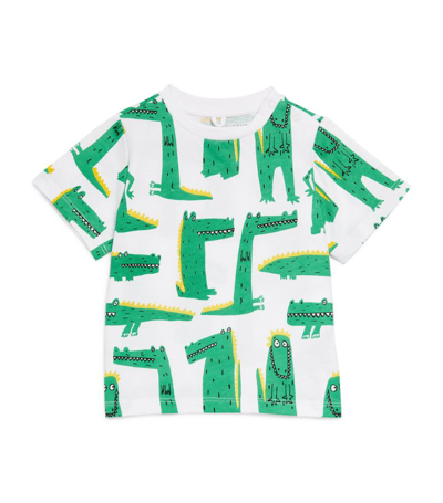 Shop Stella Mccartney Kids Croc Print T-shirt (3-36 Months) In Green