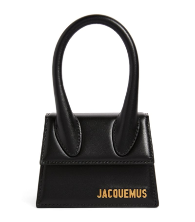 Shop Jacquemus Mini Leather Le Chiquito Top-handle Bag In Black
