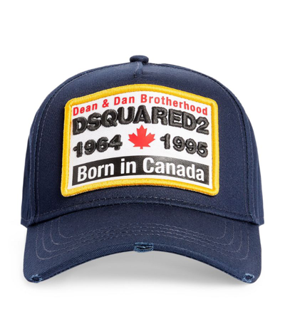 Dsquared2 Born In Canada Badge Baseball Cap In Navy | ModeSens
