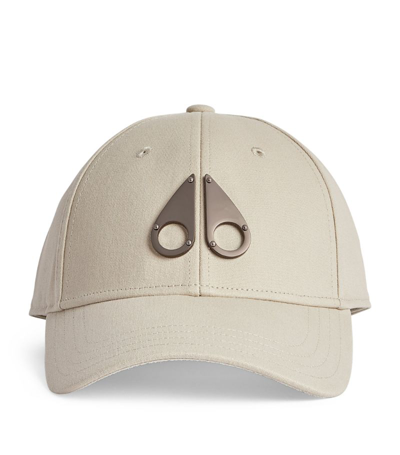 Shop Moose Knuckles Logo Icon Baseball Cap In Beige