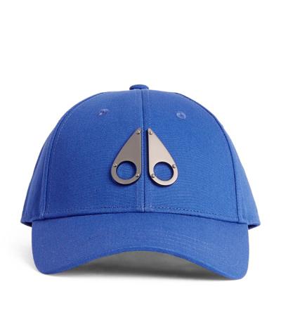 Shop Moose Knuckles Logo Icon Baseball Cap In Blue