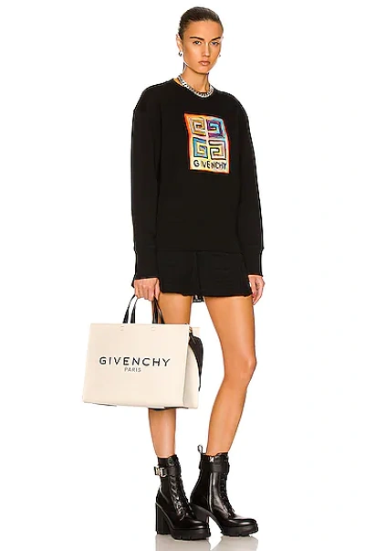 Shop Givenchy Medium G Tote Shopping Bag In Beige & Black