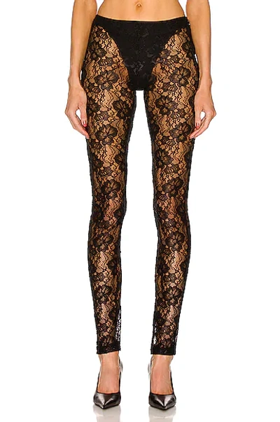 Shop Dolce & Gabbana Lace Pant In Nero