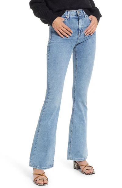 Topshop Jamie Flare Jeans In Bleach-blue | ModeSens