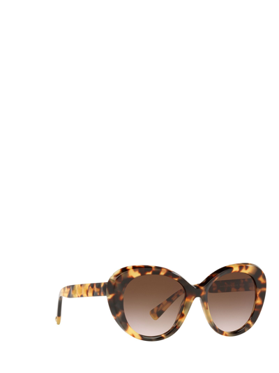 Shop Valentino Va4113 Light Havana Female Sunglasses