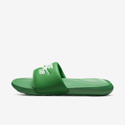 Shop Nike Men's Victori One Slides In Green