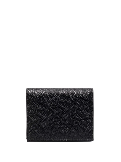 Thom Browne Rwb Trim Card Holder In Black