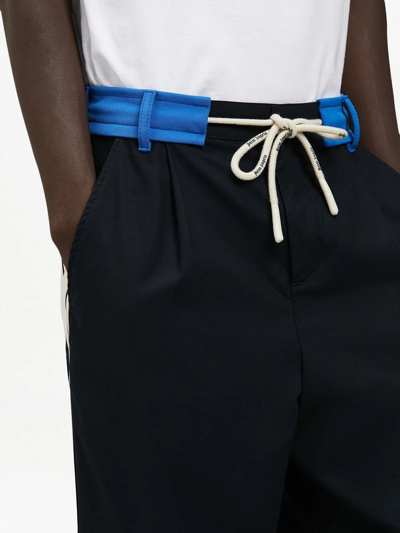 Shop Palm Angels Belted Track Pants In Blue