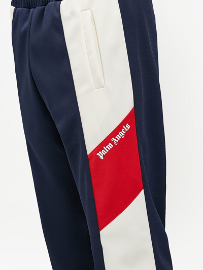 Shop Palm Angels Colourblock Track Pants In Blue