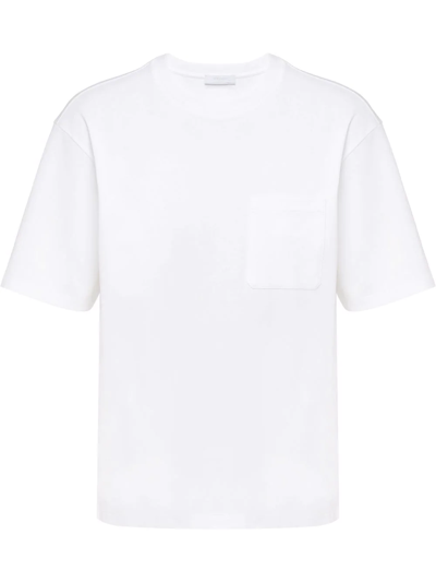Shop Prada Chest Pocket T-shirt In White