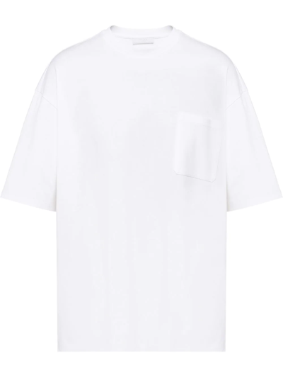 Shop Prada Chest Patch Pocket T-shirt In White