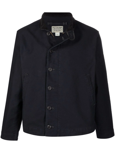 Shop Ralph Lauren Rrl Bower Deck Denim Jacket In Blue