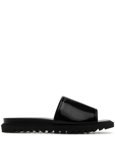 Shop Onitsuka Tiger Slider-s Open Toe Sandals In Black