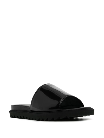 Shop Onitsuka Tiger Slider-s Open Toe Sandals In Black