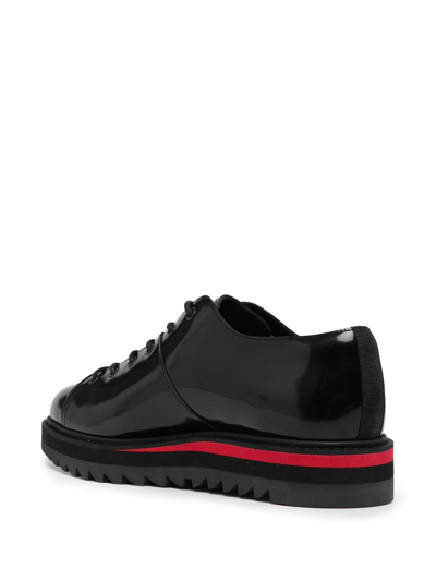 Shop Onitsuka Tiger Patent-leather Low-top Sneakers In Black