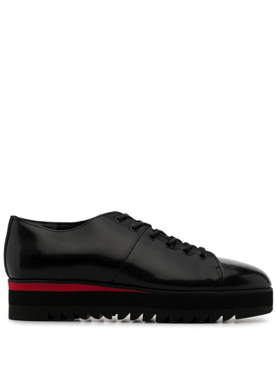 Shop Onitsuka Tiger Leather Lace-up Shoes In Black