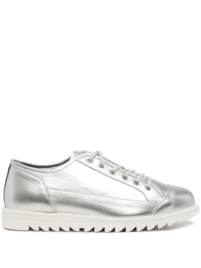 Shop Onitsuka Tiger Blucher Low-top Sneakers In Silver