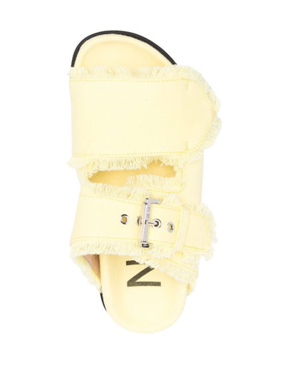 Shop N°21 Fussbett Buckled Sandals In Yellow