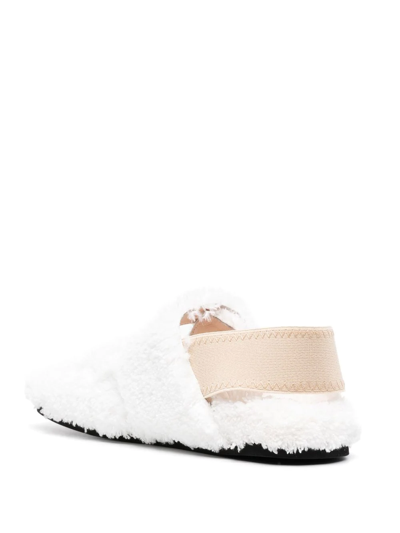 Shop N°21 Logo-embroidered Fussbett Sandals In White