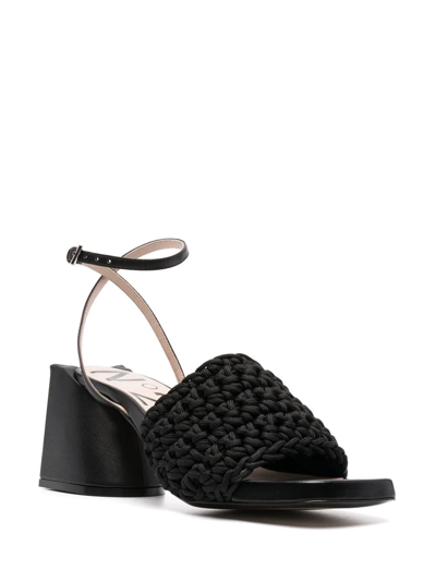 Shop N°21 Braided High-heel Sandals In Black