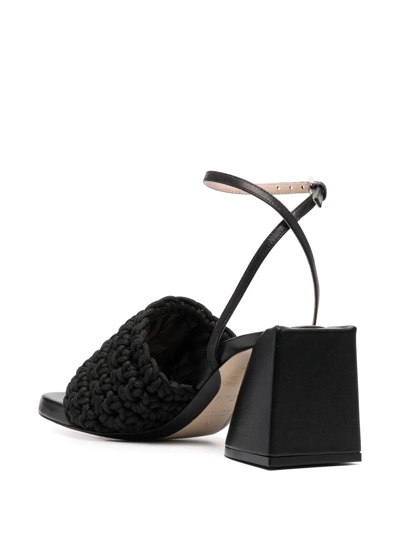 Shop N°21 Braided High-heel Sandals In Black