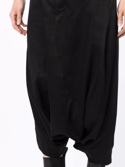 Shop Julius Drop-crotch Detail Shorts In Black