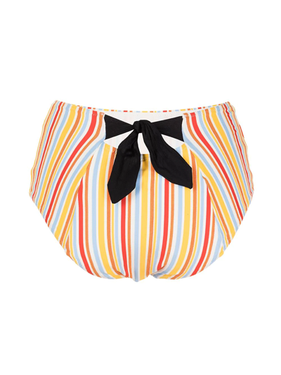 Shop Lemlem Mokati High-waisted Bikini Bottoms In Mehrfarbig